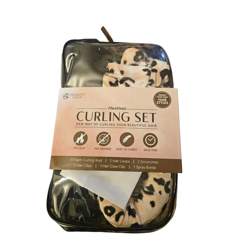Prescott Taylor Heatless Curling Set |‎ Leopard Print | New in Box